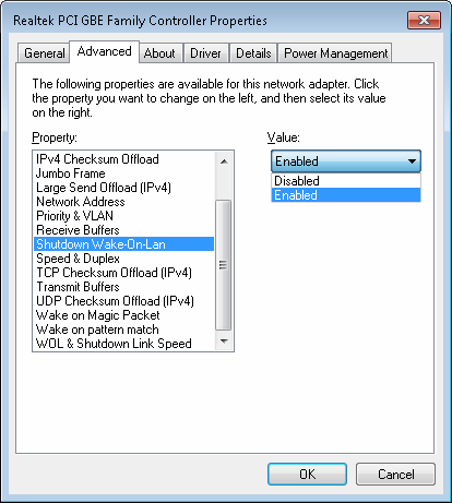 Wake-On-Lan Windows 7 / Server 2008 R2 | ~]$ sudo nym